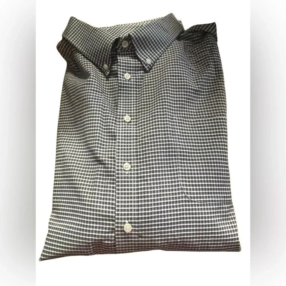 Stafford long sleeved Checkered Button-Up Shirt button down 22 38/39 BIG